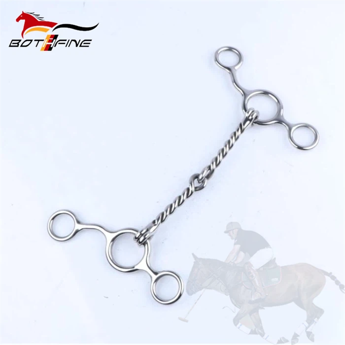 Stainless steel Junior cow horse twisted dog bone bit wholesales price